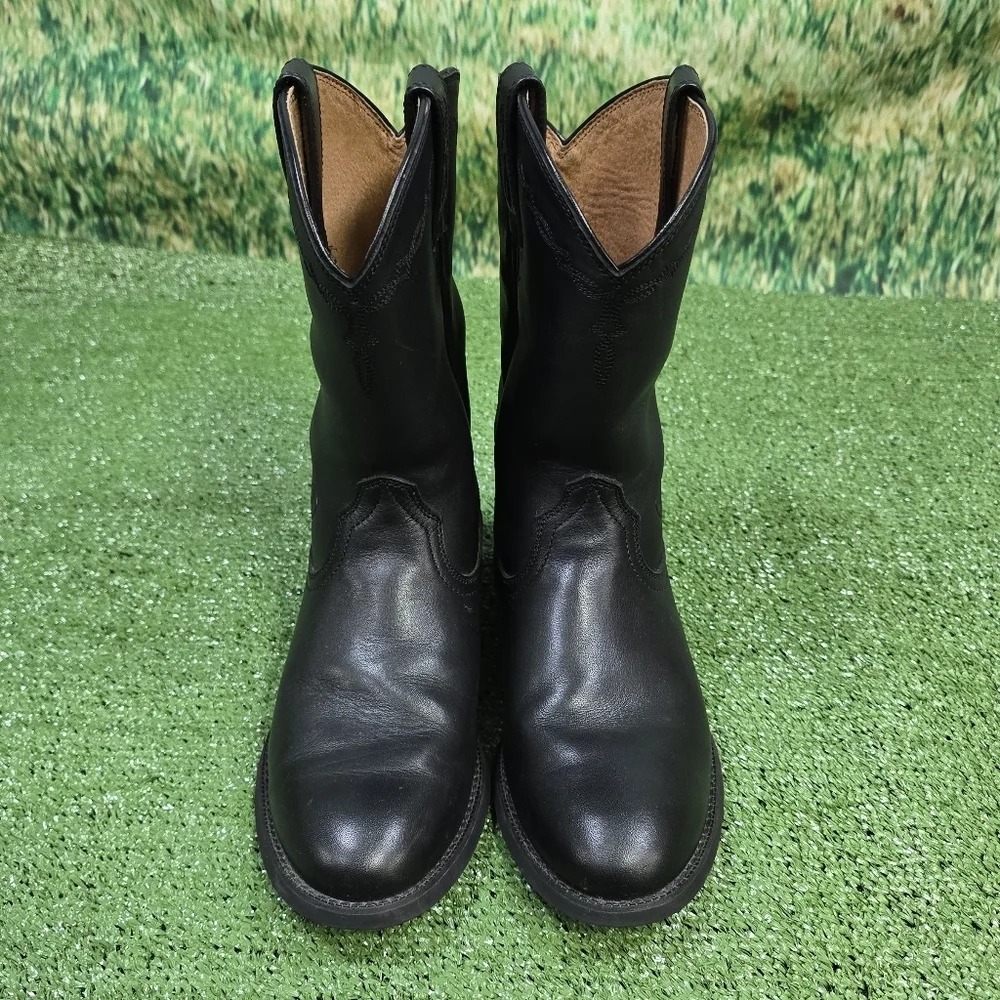 Ariat Heritage Roper Embroidered Leather Round Toe Mens Boots Size 7.5 LIKE NEW